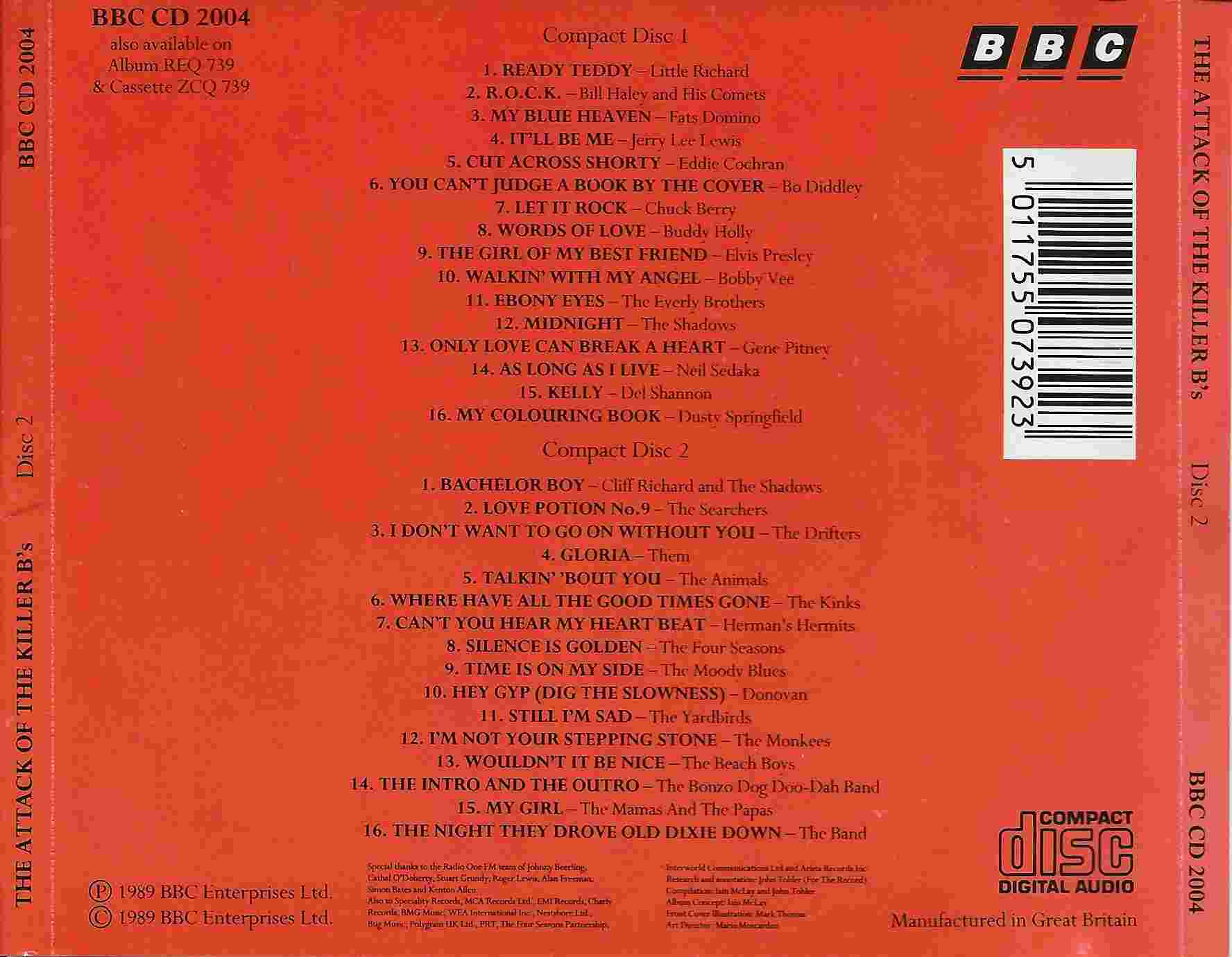 Back cover of BBCCD2004